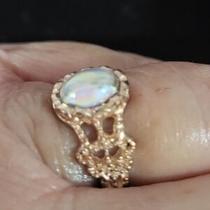 Elegant Gold Opal Ring